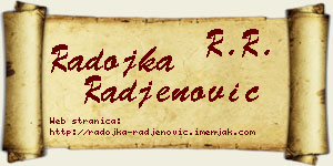 Radojka Rađenović vizit kartica